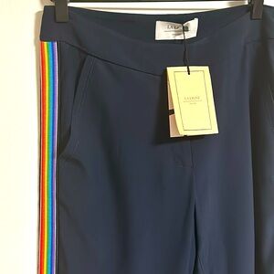 La Ligne rainbow stripe tuxedo pants